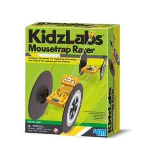 NIB! KidzLabs Mousetrap Racer STEM- Yellow